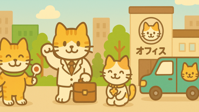 猫の企業キャラクター